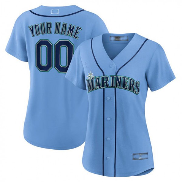 Baseball Jerseys Custom S.Mariners Blue Alternate Custom Replica Jersey