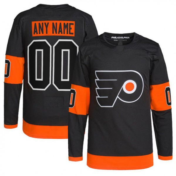 Custom P.Flyers Alternate Primegreen Authentic Pro  Jersey Black Stitched American Hockey Jerseys