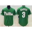 P.Phillies #3 Bryce Harper Green Stitched jersey