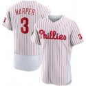 P.Phillies #3 Bryce Harper White Stitched jersey