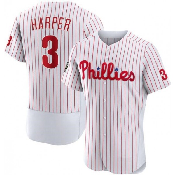 P.Phillies #3 Bryce Harper White Stitched jersey