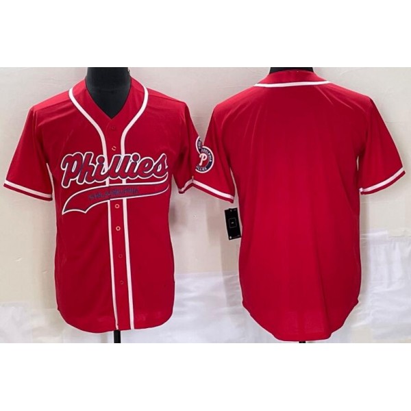 Custom P.Phillies Red Stitched jersey