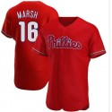 P.Phillies #16 Brandon Marsh Red Stitched jersey