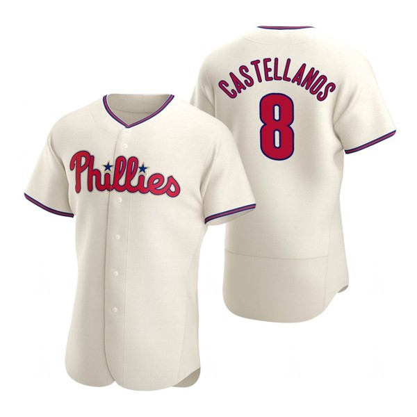 P.Phillies #8 Nick Castellanos Cream Stitched jersey