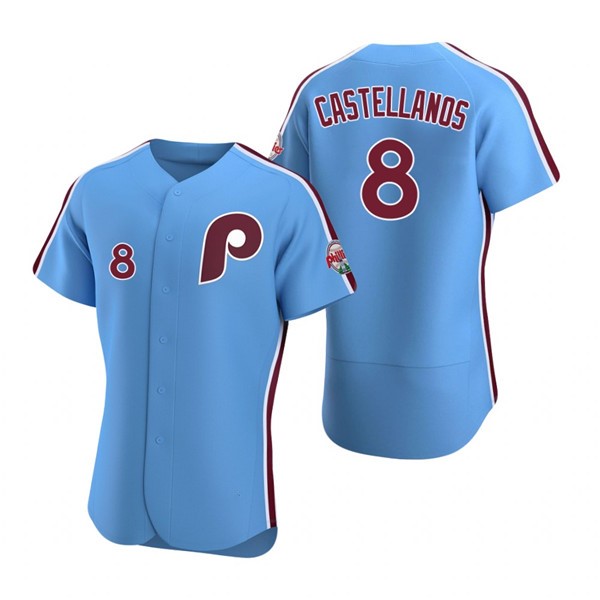 P.Phillies #8 Nick Castellanos Blue Stitched jersey