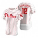 P.Phillies #12 Kyle Schwarber White Stitched jersey