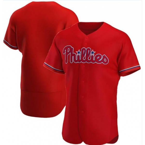 Custom P.Phillies Red Stitched jersey