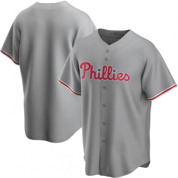 Custom P.Phillies Gray Stitched jersey