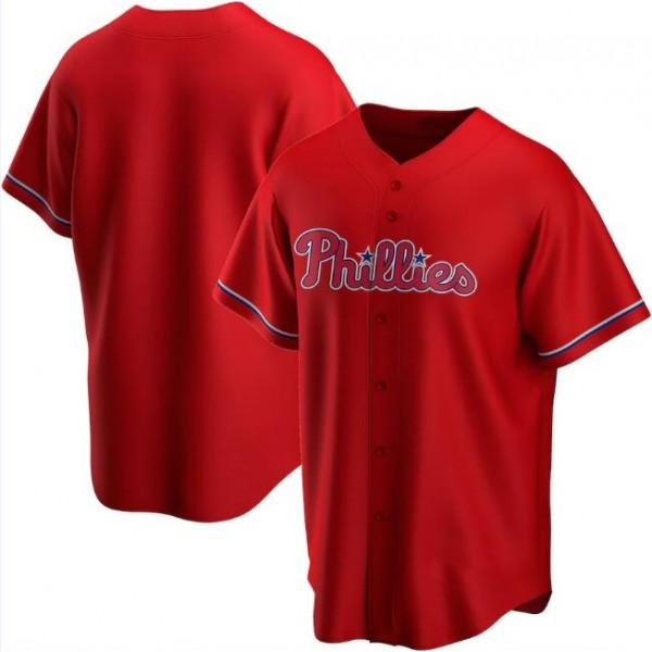 Custom P.Phillies Red Stitched jersey