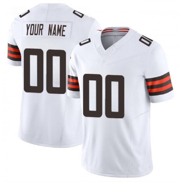 Custom C.Browns White F.U.S.E. Stitched jersey