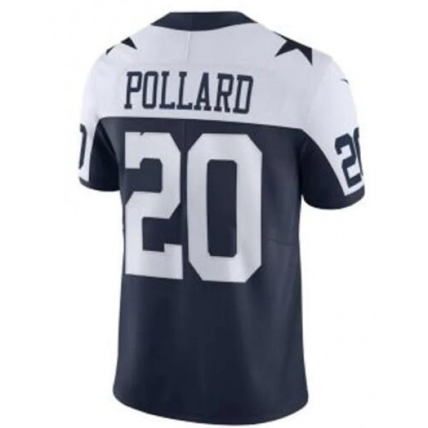 D.Cowboys #20 Tony Pollard Navy F.U.S.E.Thanksgiving Stitched jersey