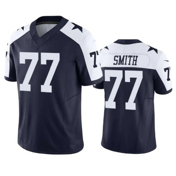 D.Cowboys #77 Tyron Smith Navy F.U.S.E. Stitched jersey