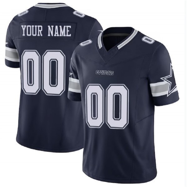 Custom D.Cowboys Navy F.U.S.E. Stitched jersey