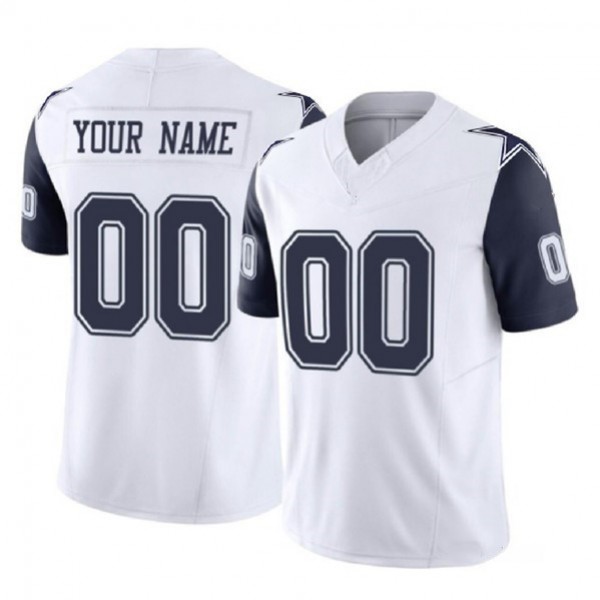 Custom D.Cowboys White F.U.S.E. Stitched jersey