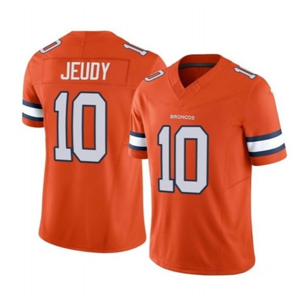 D.Broncos #10 Jerry Jeudy Orange F.U.S.E. Stitched jersey