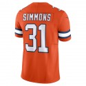 D.Broncos #31 Justin Simmons Orange F.U.S.E. Stitched jersey