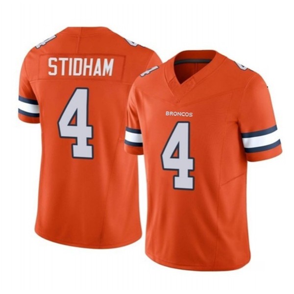 D.Broncos #4 Jarrett Stidham Orange F.U.S.E. Stitched jersey