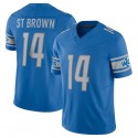 D.Lions #14 Amon-Ra St. Brown Blue F.U.S.E. Stitched jersey