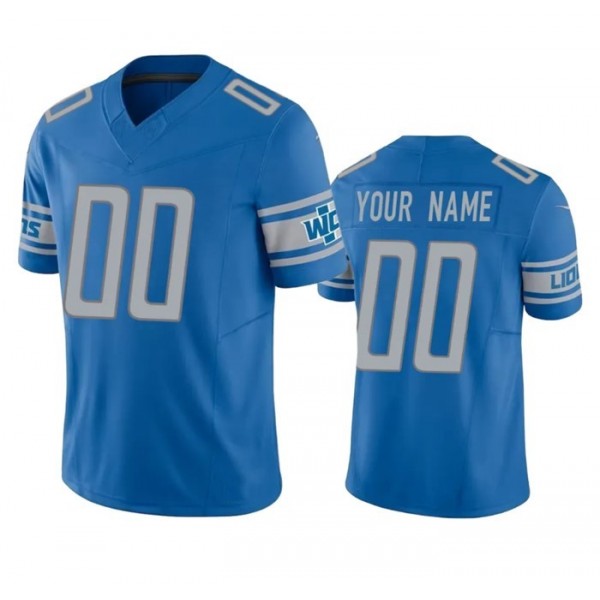 Custom D.Lions Blue F.U.S.E. Stitched jersey