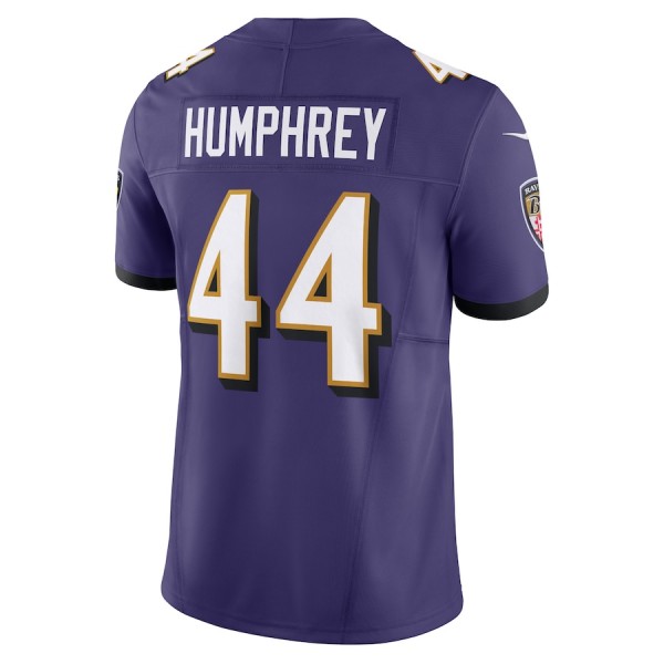 B.Ravens #44 Marlon Humphrey Purple F.U.S.E Stitched jersey