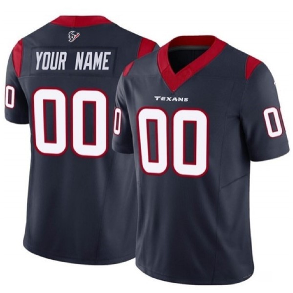 Custom H.Texans Navy F.U.S.E. Stitched jersey