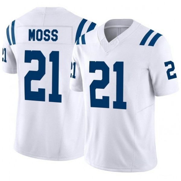 IN.Colts #21 Zack Moss White F.U.S.E. Stitched jersey