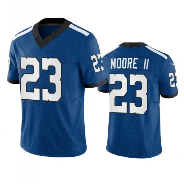 IN.Colts #23 Kenny Moore II Royal F.U.S.E. Indiana Nights Stitched jersey