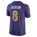 B.Ravens #8 Lamar Jackson Purple F.U.S.E Coloe Rush Stitched jersey