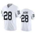 L.Raiders #28 Josh Jacobs White F.U.S.E Stitched jersey