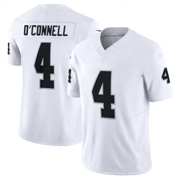 L.Raiders #4 Aidan O'Connell White F.U.S.E Stitched jersey