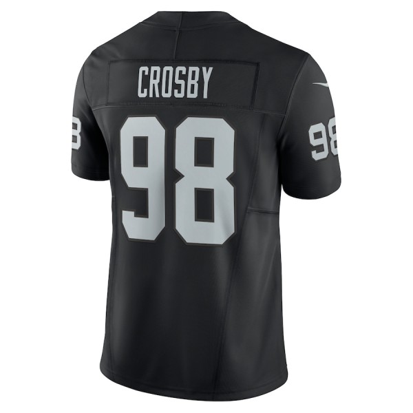 L.Raiders #98 Maxx Crosby Black F.U.S.E Stitched jersey