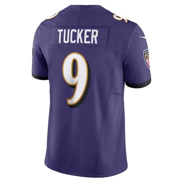 B.Ravens #9 Justin Tucker Purple F.U.S.E Stitched jersey