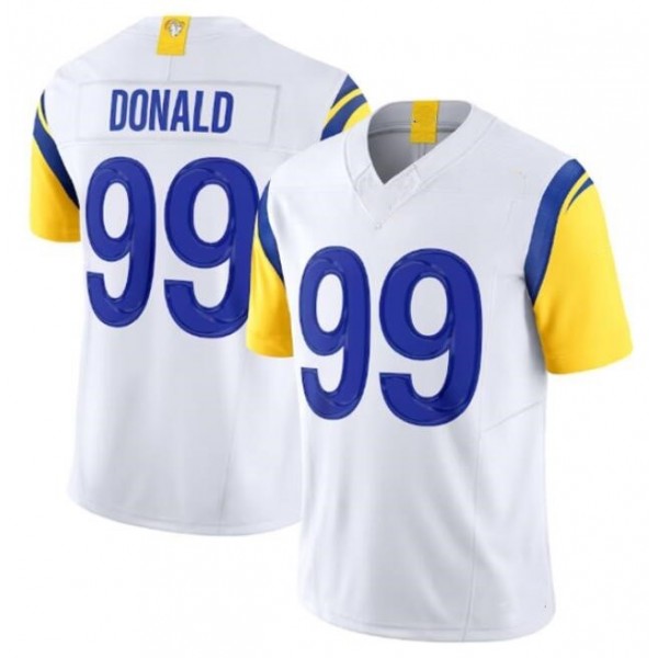 Custom LA.Rams White F.U.S.E. Stitched jersey