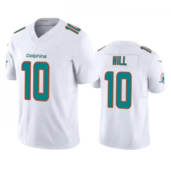 M.Dolphins #10 Tyreek Hill White F.U.S.E Stitched jersey