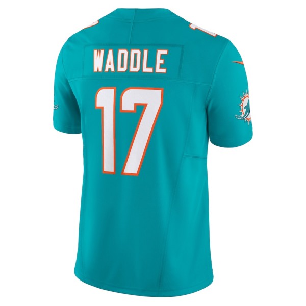 M.Dolphins #17 Jaylen Waddle Aqua F.U.S.E Stitched jersey