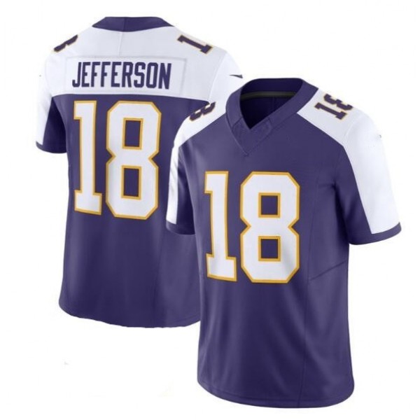 MN.Vikings #18 Justin Jefferson Purple F.U.S.E. Stitched jersey