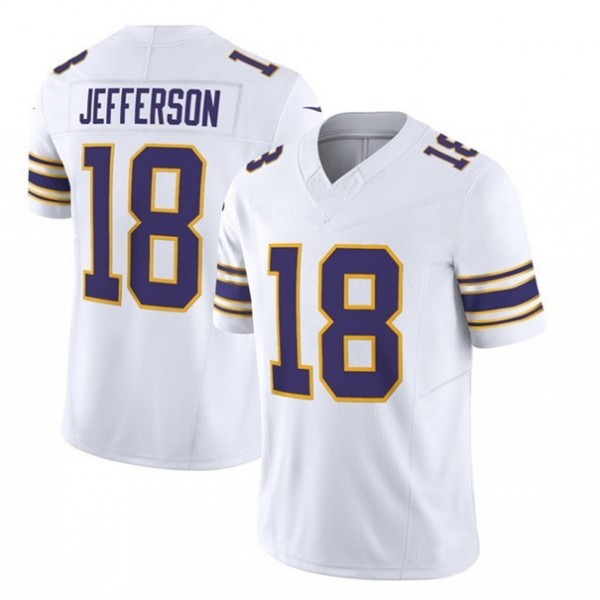 MN.Vikings #18 Justin Jefferson White F.U.S.E. Stitched jersey