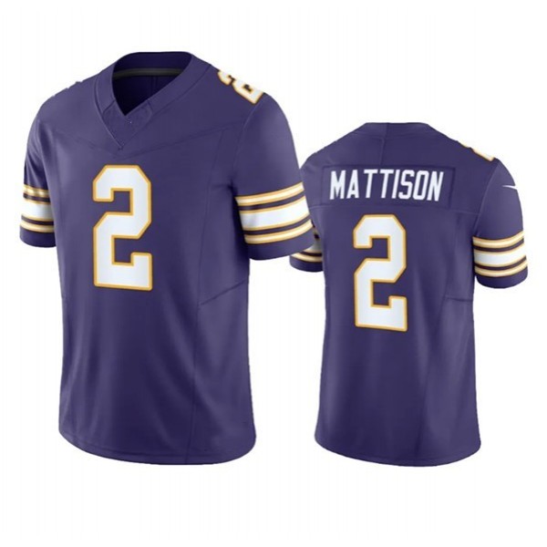 MN.Vikings #2 Alexander Mattison Purple F.U.S.E. Stitched jersey