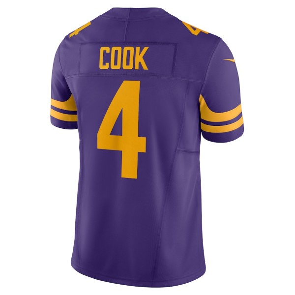 MN.Vikings #4 Dalvin Cook Purple F.U.S.E. Color Rush Stitched jersey