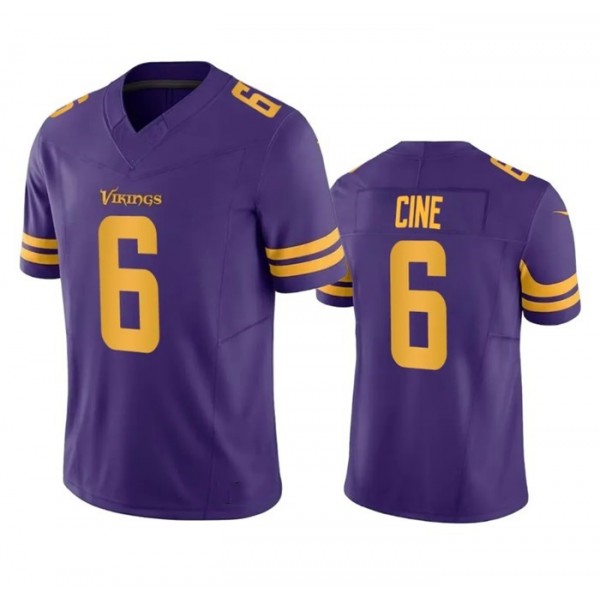 MN.Vikings #6 Lewis Cine Purple F.U.S.E. Color Rush Stitched jersey