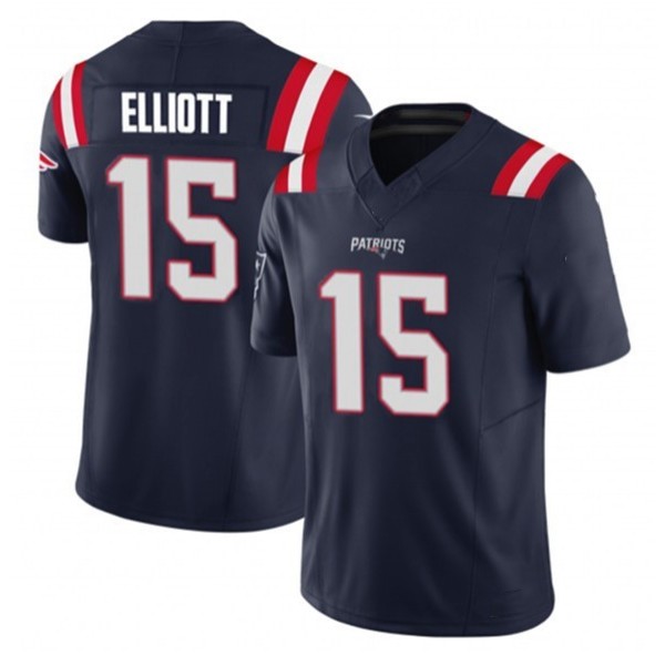 NE.Patriots #15 Ezekiel Elliott Navy F.U.S.E. Stitched jersey