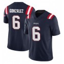 NE.Patriots #6 Christian Gonzalez Navy F.U.S.E. Stitched jersey