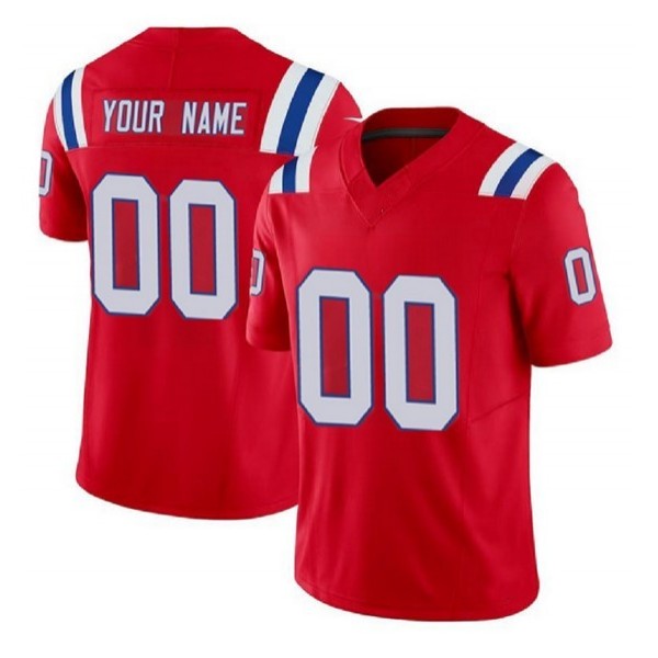 Custom NE.Patriots Red F.U.S.E. Stitched jersey