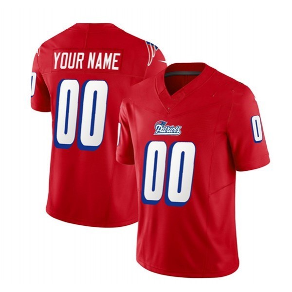 Custom NE.Patriots Red F.U.S.E. Throwback Stitched jersey