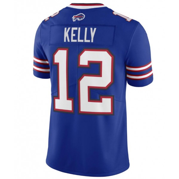 B.Bills #12 Jim Kelly Blue F.U.S.E. Stitched jersey