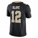 NO.Saints #12 Chris Olave Black F.U.S.E. Stitched jersey