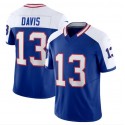 B.Bills #13 Gabe Davis Blue/White F.U.S.E. Throwback Stitched jersey