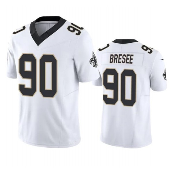 NO.Saints #90 Bryan Bresee White F.U.S.E. Stitched jersey