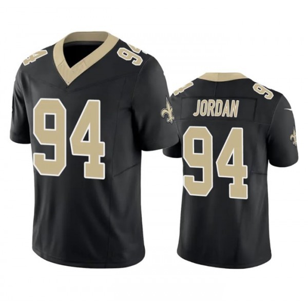 NO.Saints #94 Cameron Jordan Black F.U.S.E. Stitched jersey