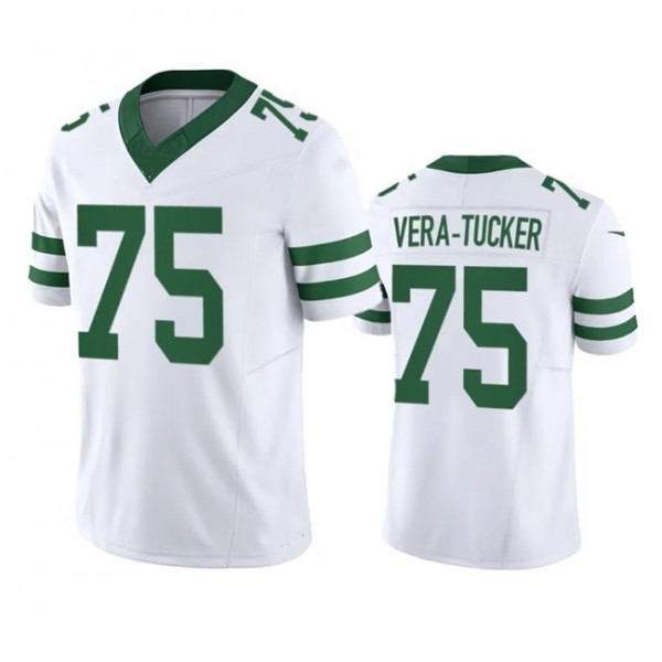 NY.Jets #75 Alijah Vera-Tucker White F.U.S.E. Stitched jersey